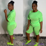 Lime Green Biker Set