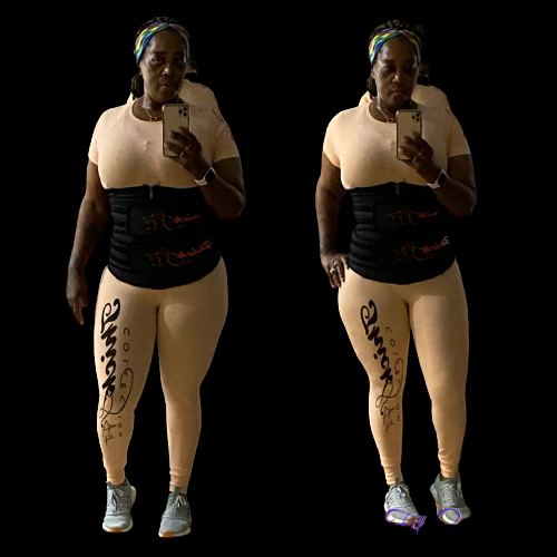High waisted active set
