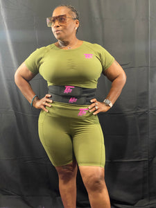 Crop Top Biker Set